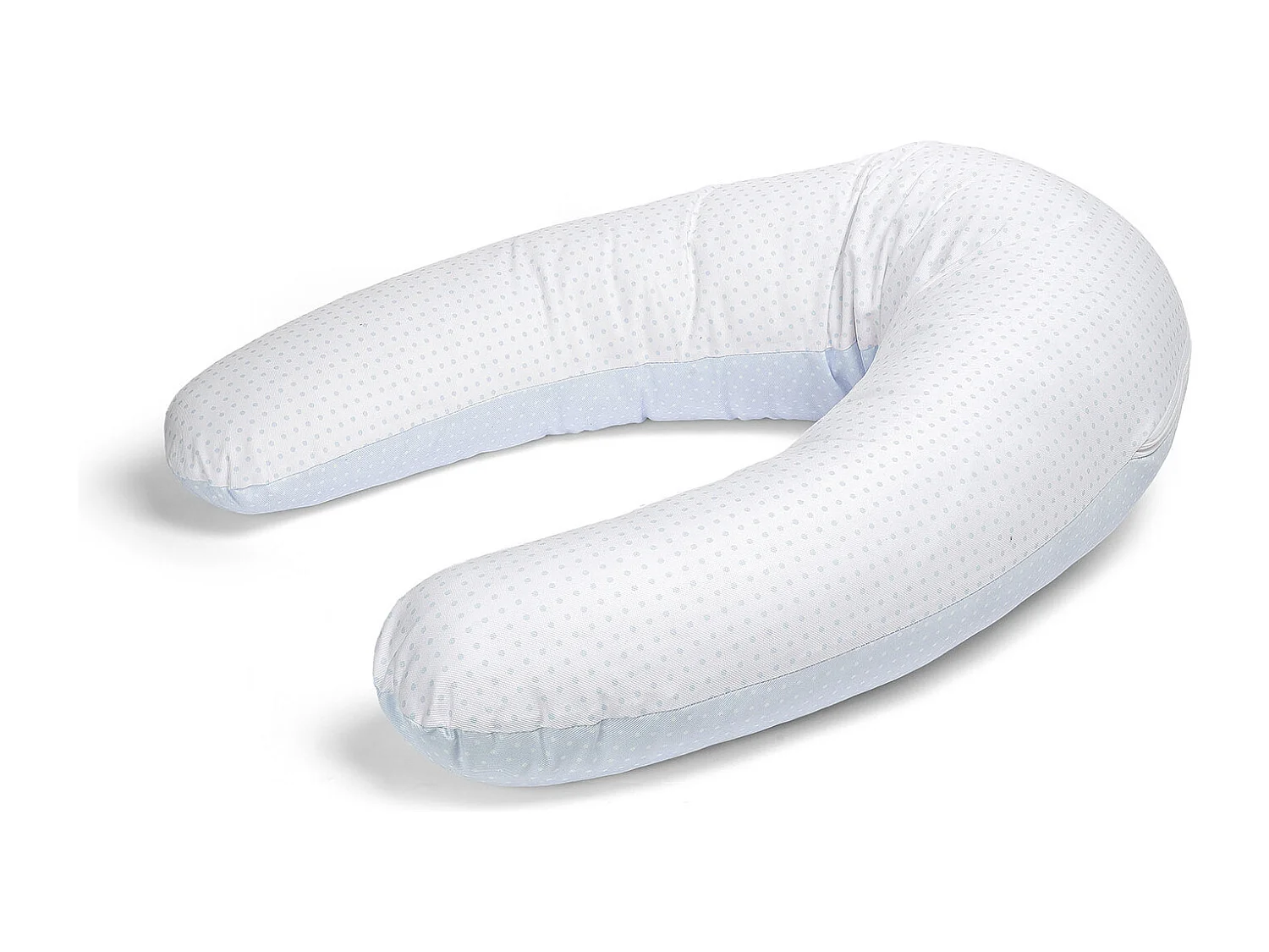 Coussin de maternité et d'allaitement Bebe évolutif BLEU  160 CM - Déhoussable avec remplissage mircrofibres