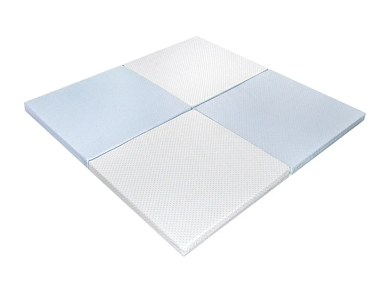 Tapis enfant d'éveil et de jeux BLEU 3-en-1 - Transportable et deshoussable