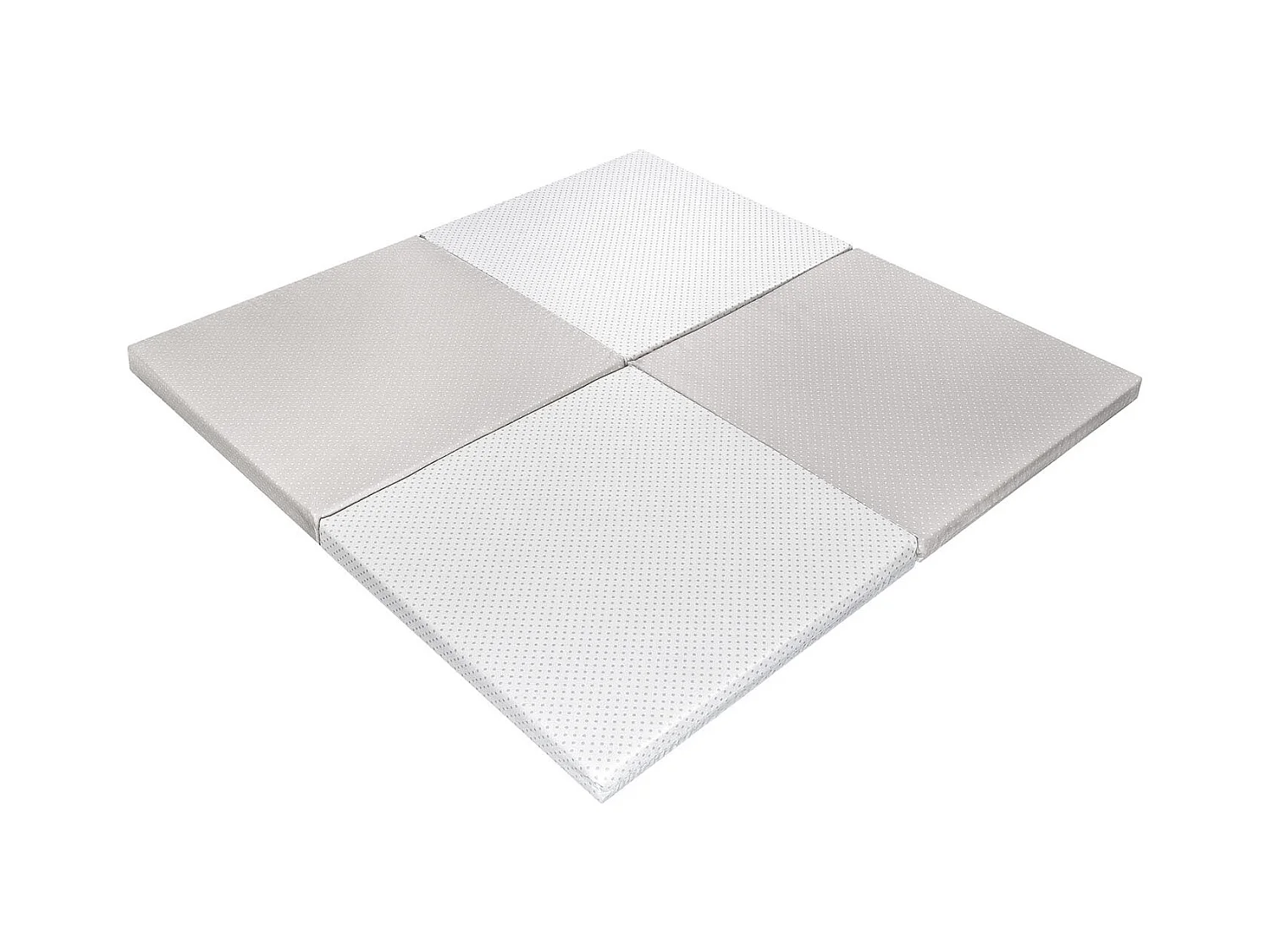Tapis enfant d'éveil et de jeux GRIS 3-en-1 - Transportable et deshoussable