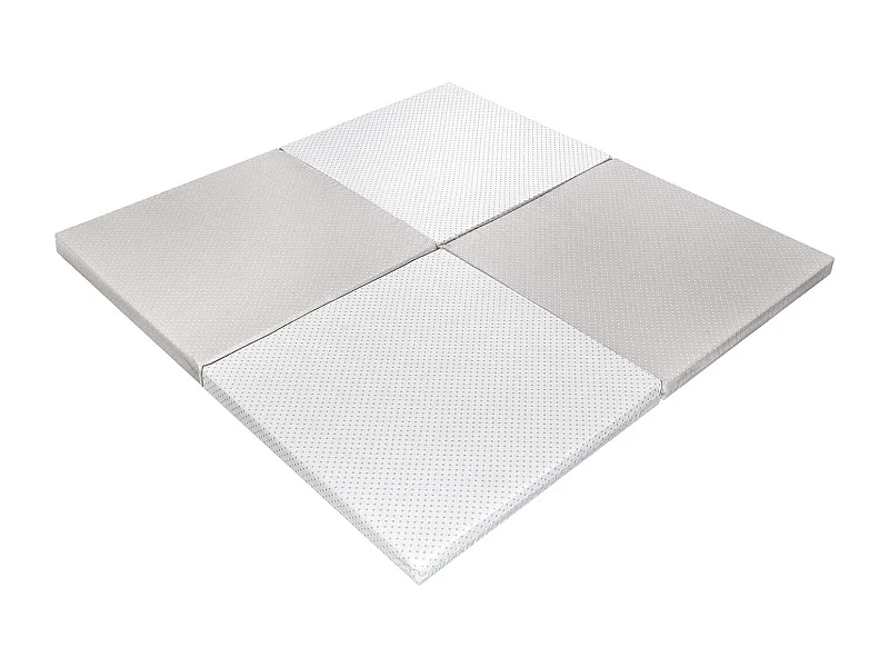 Tapis enfant d'éveil et de jeux GRIS 3-en-1 - Transportable et deshoussable