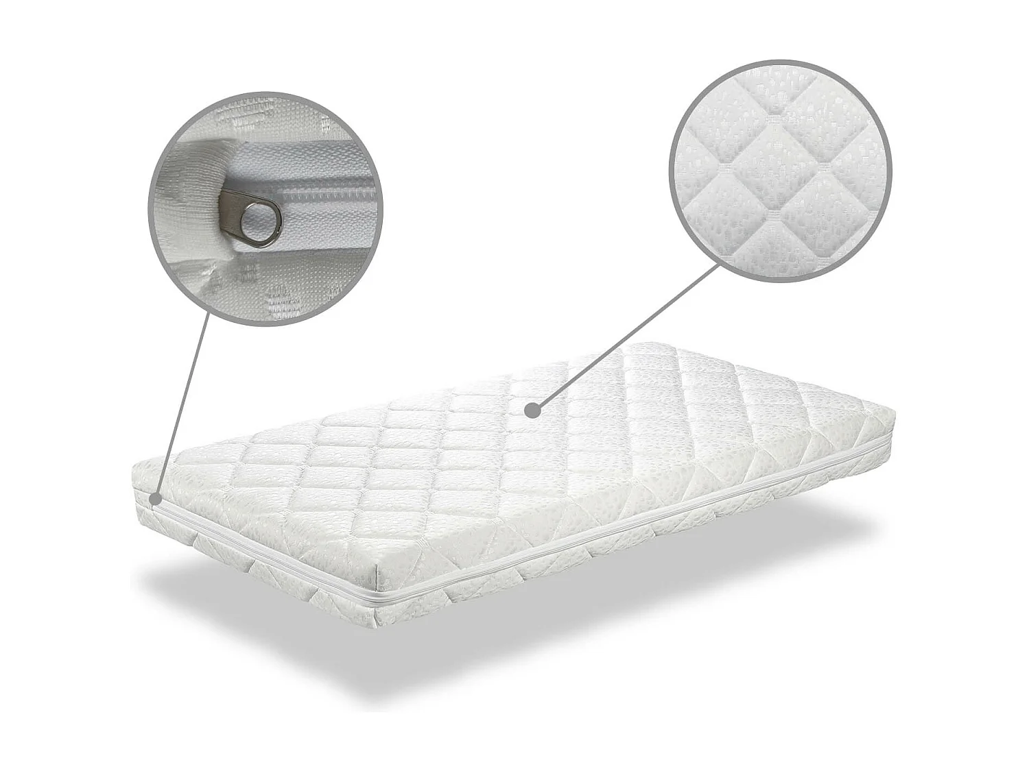 Matelas bebe 67X137 BABY STAR épaisseur 11 CM ,Noyau perforé