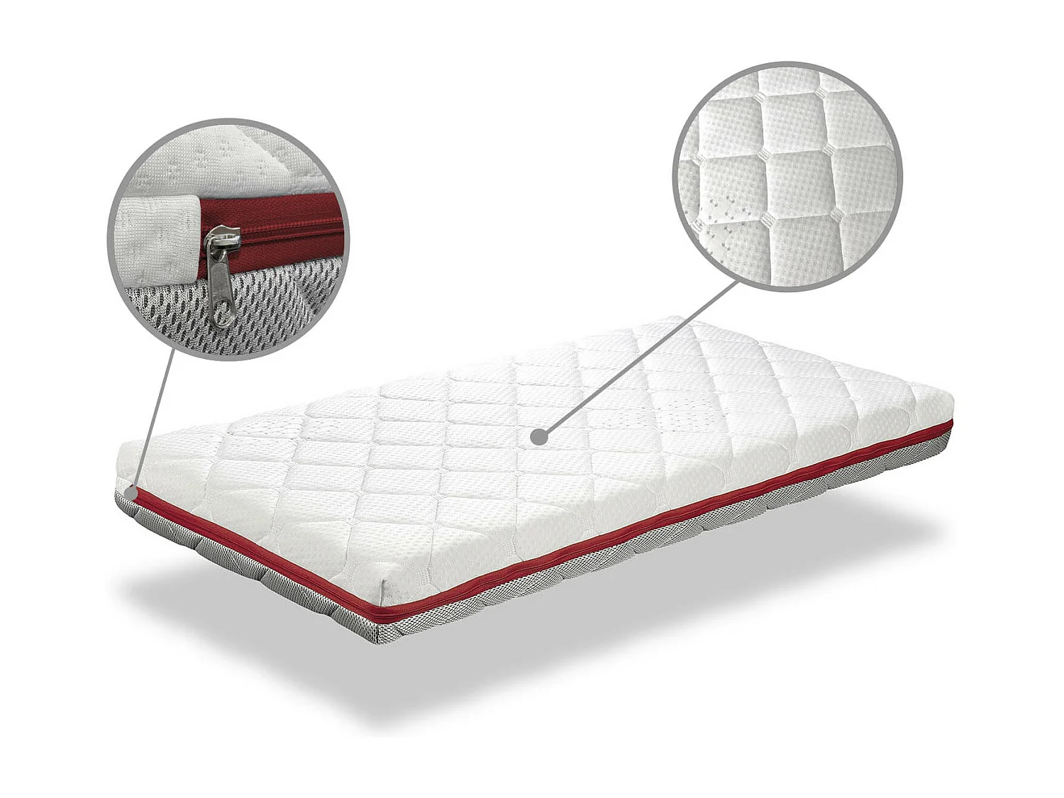 Matelas bebe 67X137 DUO BABY épaisseur 11 CM  Déhoussable, mémoire de forme