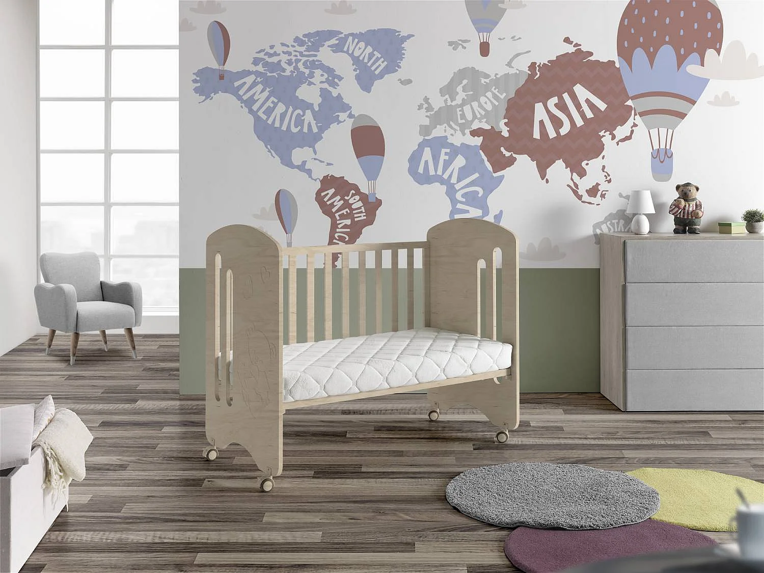 Babymatratze 70X140 BAMBOU Höhe 11 CM Anpassungsfähig, mit natürlichen Partikeln und Atmungsaktiv