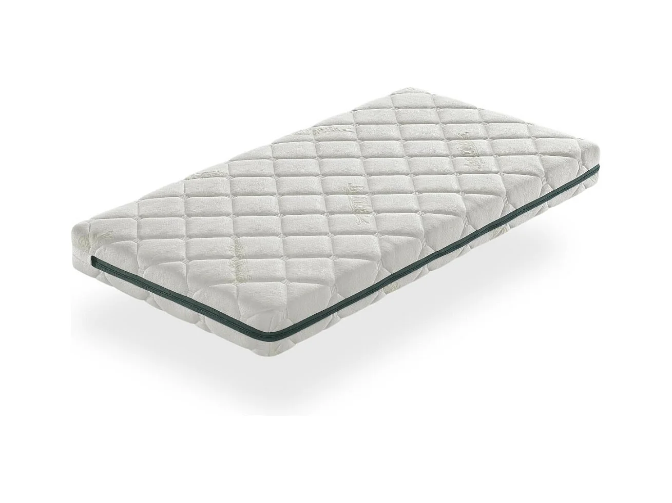 Matelas viscoélastique bébé 70X140 BAMBOU Hauteur 12 CM Adaptable, avec des particules naturelles et Respirant