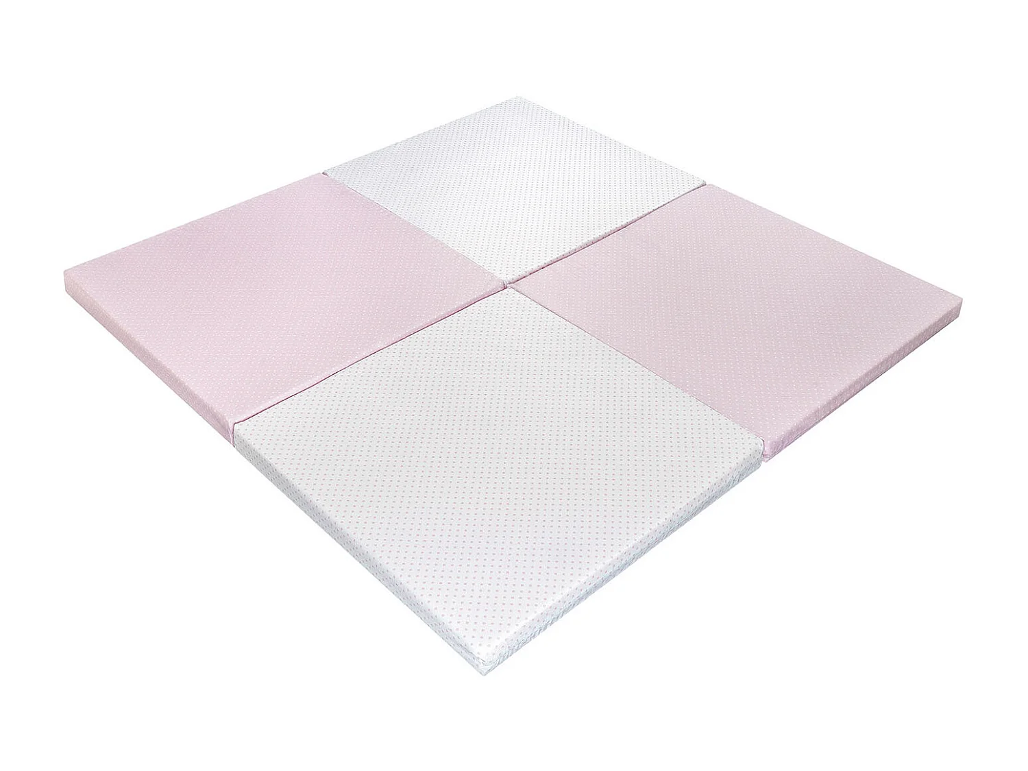 ROSA Babyspielmatte 120x120x5 cm. Abnehmbar und faltbar. 3 in 1