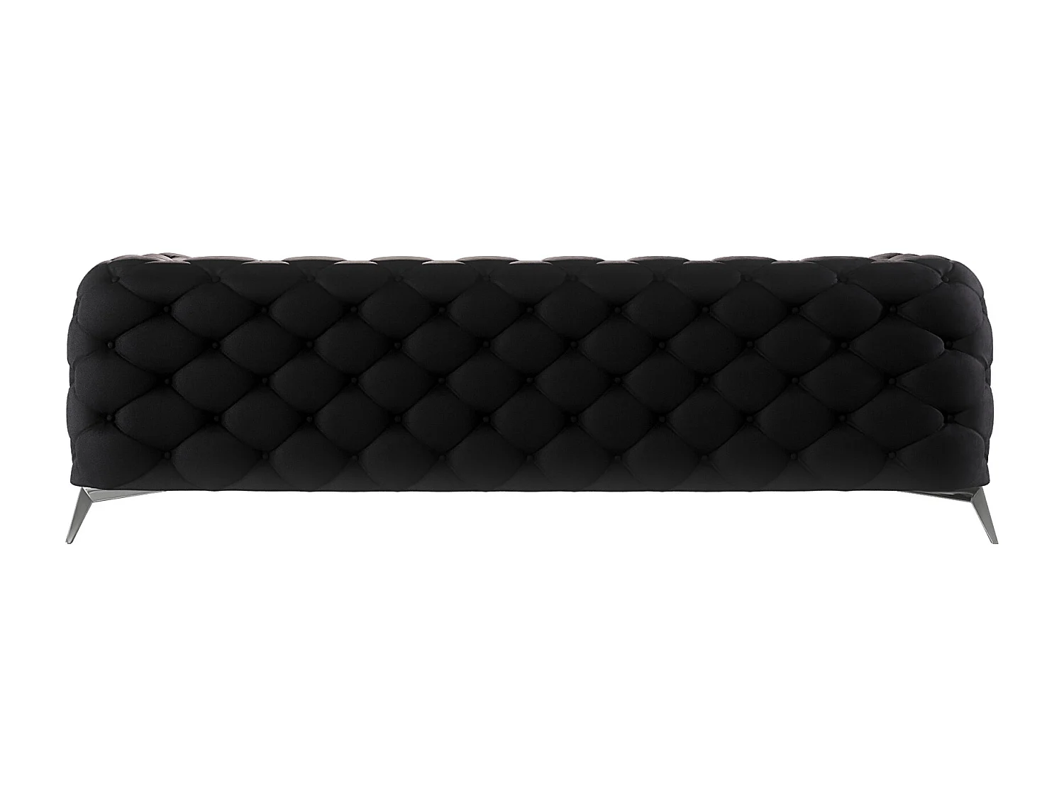 Celeste 3-Sitzer Chesterfield Sofa mit Silber Metall Füßen