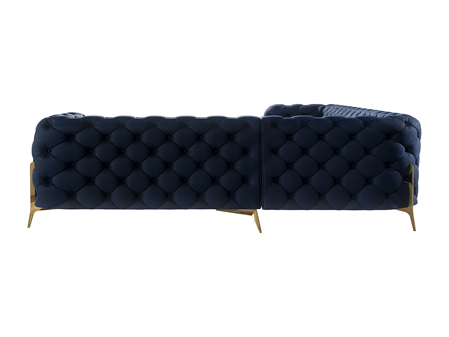 Ecksofa Chesterfield Ulysses mit Goldene Metall Füßen