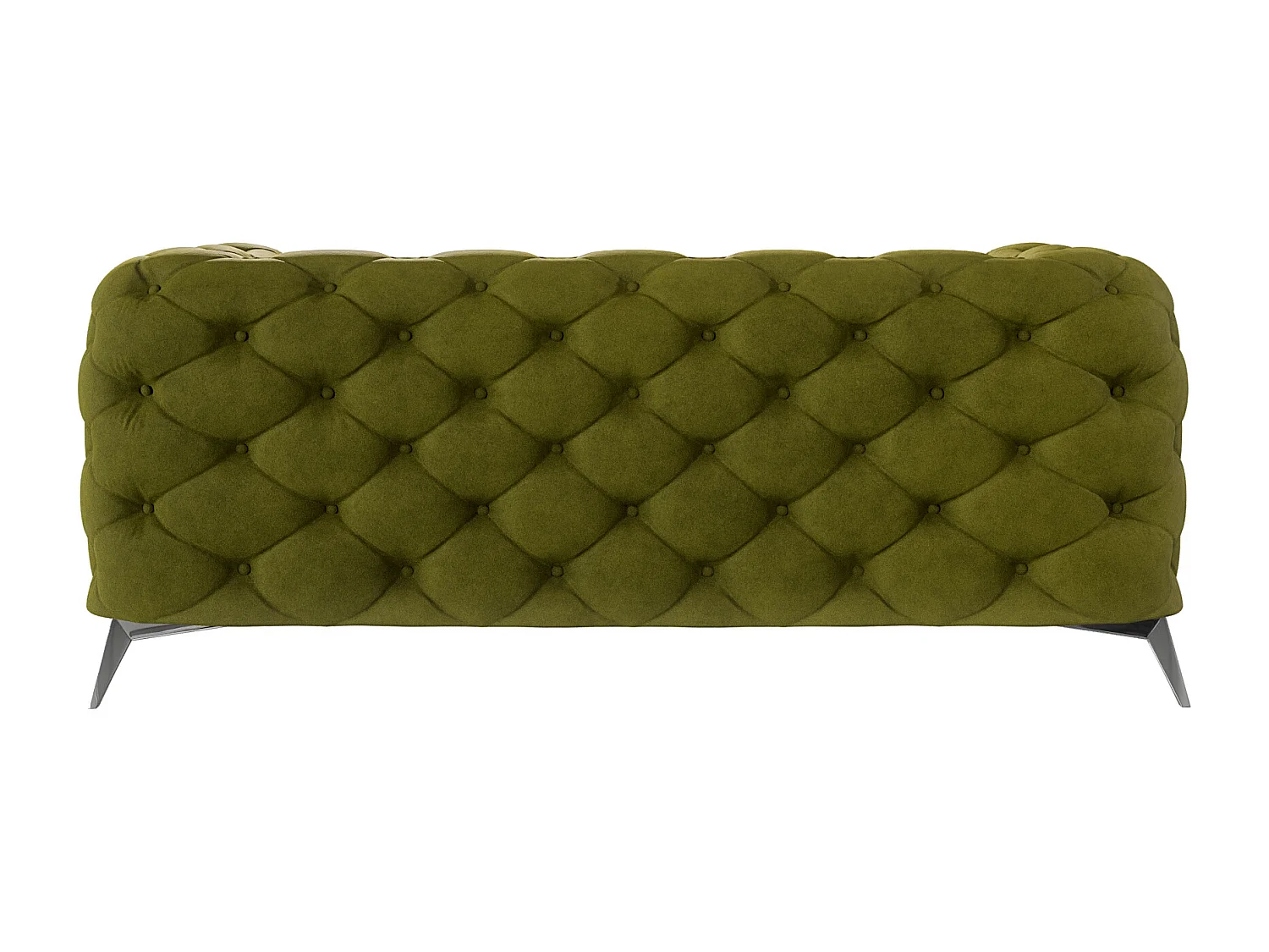 Celeste 2-Sitzer Chesterfield Sofa mit Silber Metall Füßen