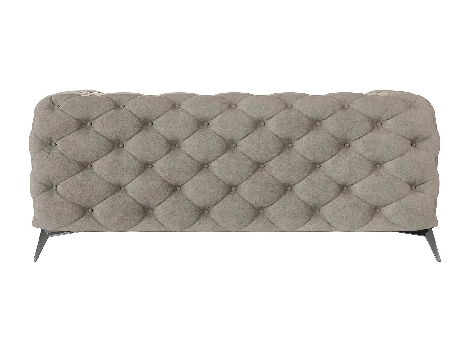 Celeste 2-Sitzer Chesterfield Sofa mit Silber Metall Füßen