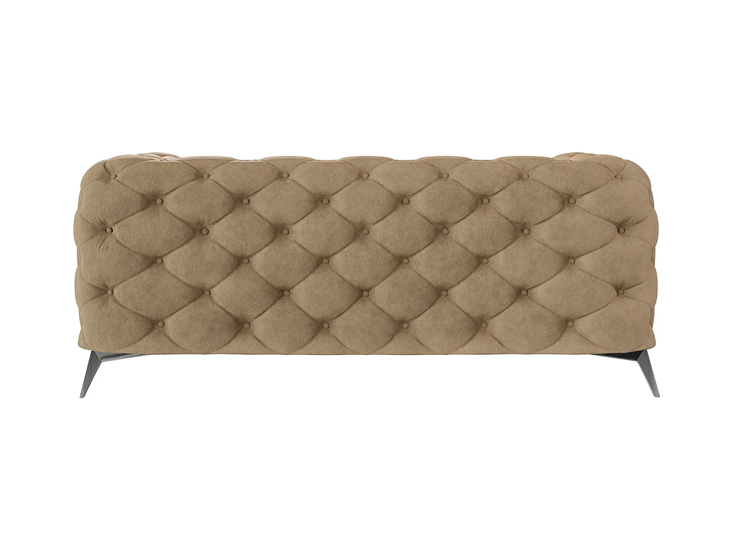 Celeste 2-Sitzer Chesterfield Sofa mit Silber Metall Füßen