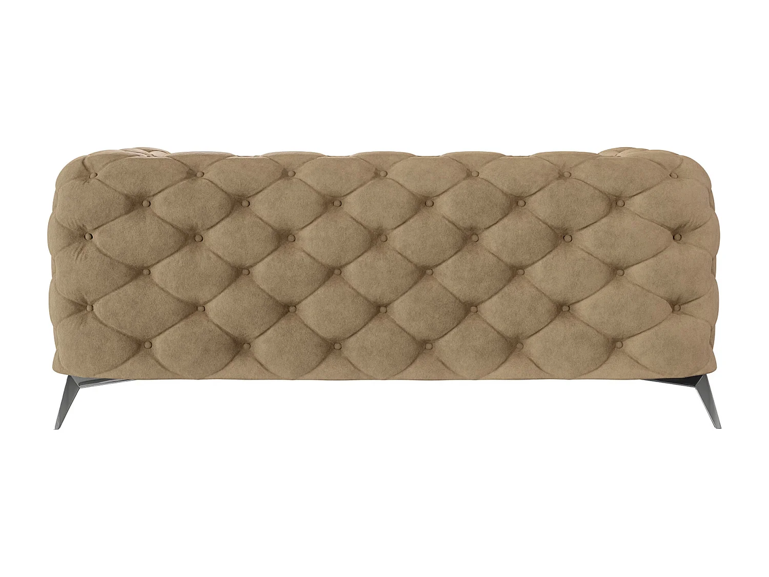 Celeste 2-Sitzer Chesterfield Sofa mit Silber Metall Füßen