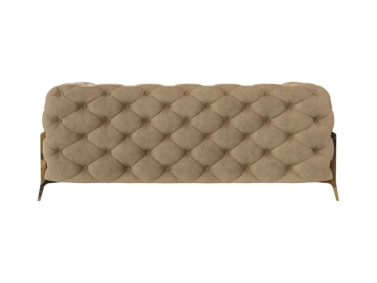 Ulysses 2-Sitzer Chesterfield Sofa mit Goldene Metall Füßen