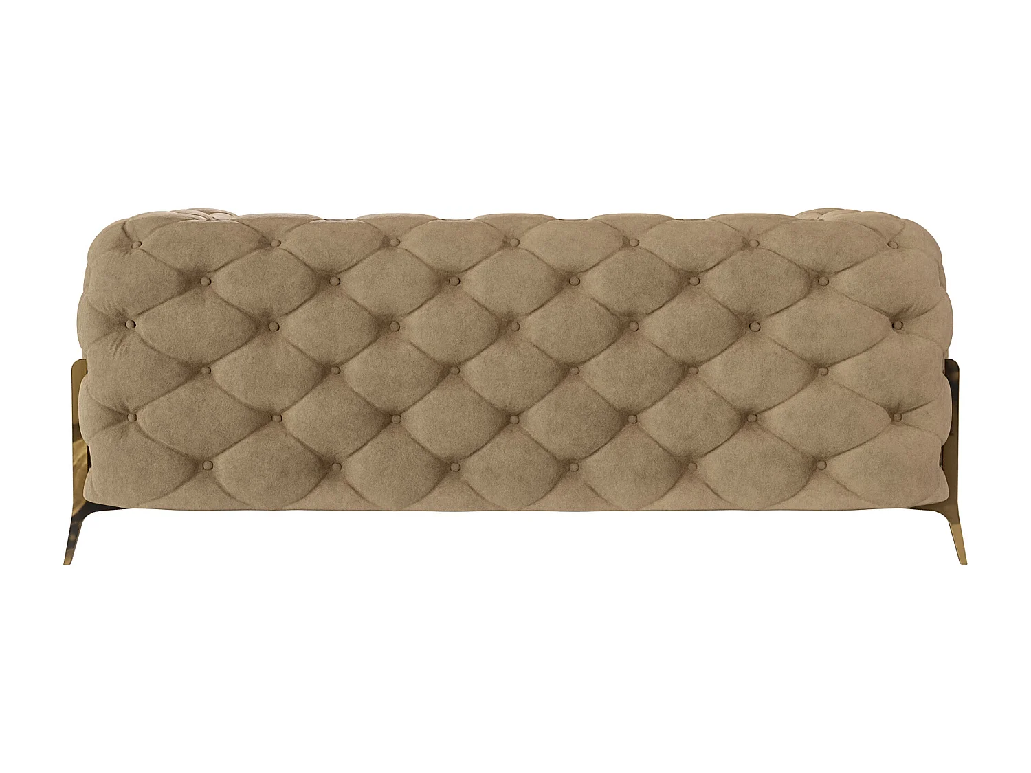 Ulysses 2-Sitzer Chesterfield Sofa mit Goldene Metall Füßen