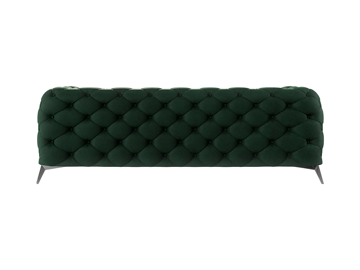 Celeste 3-Sitzer Chesterfield Sofa mit Silber Metall Füßen
