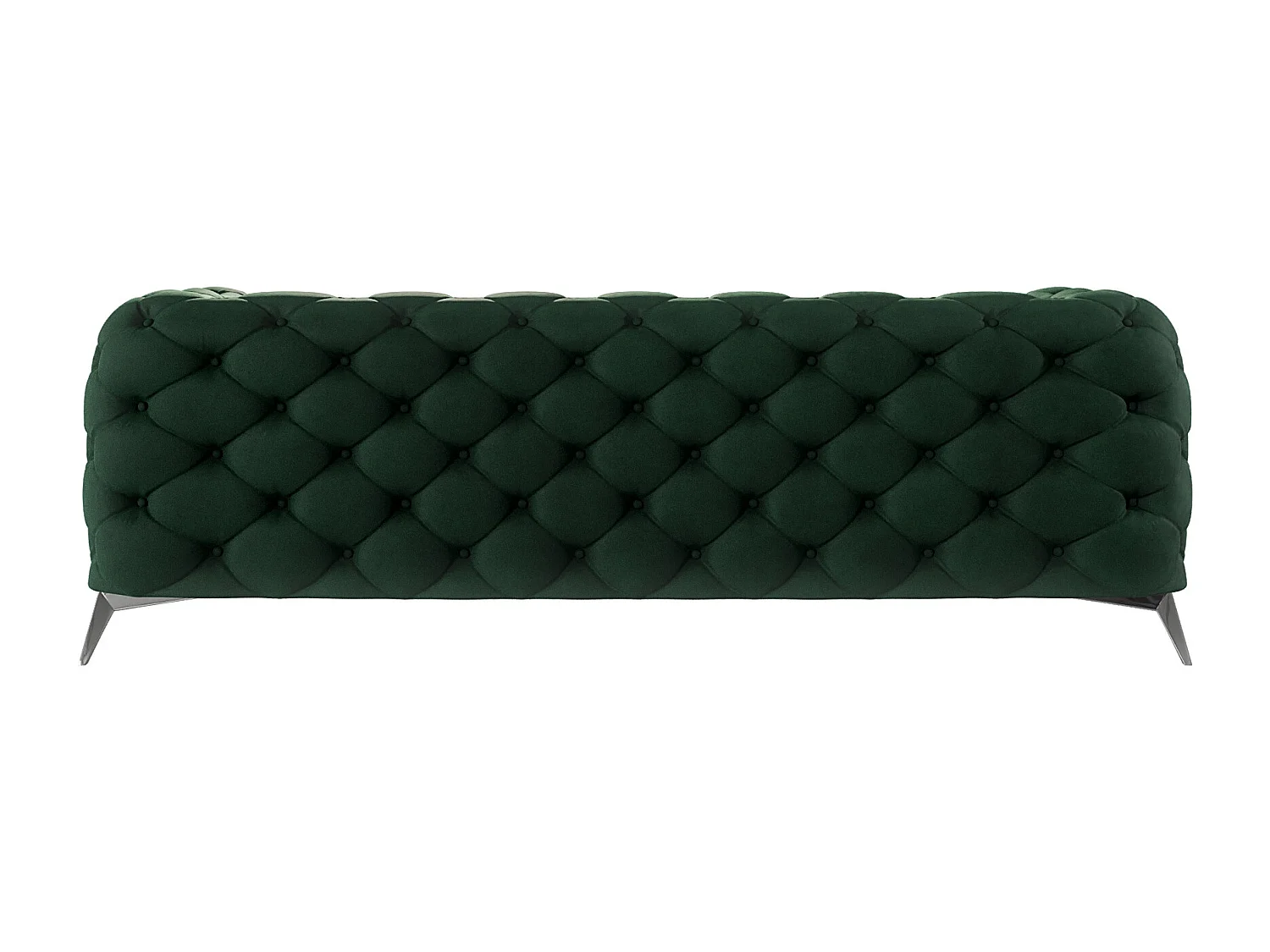 Celeste 3-Sitzer Chesterfield Sofa mit Silber Metall Füßen