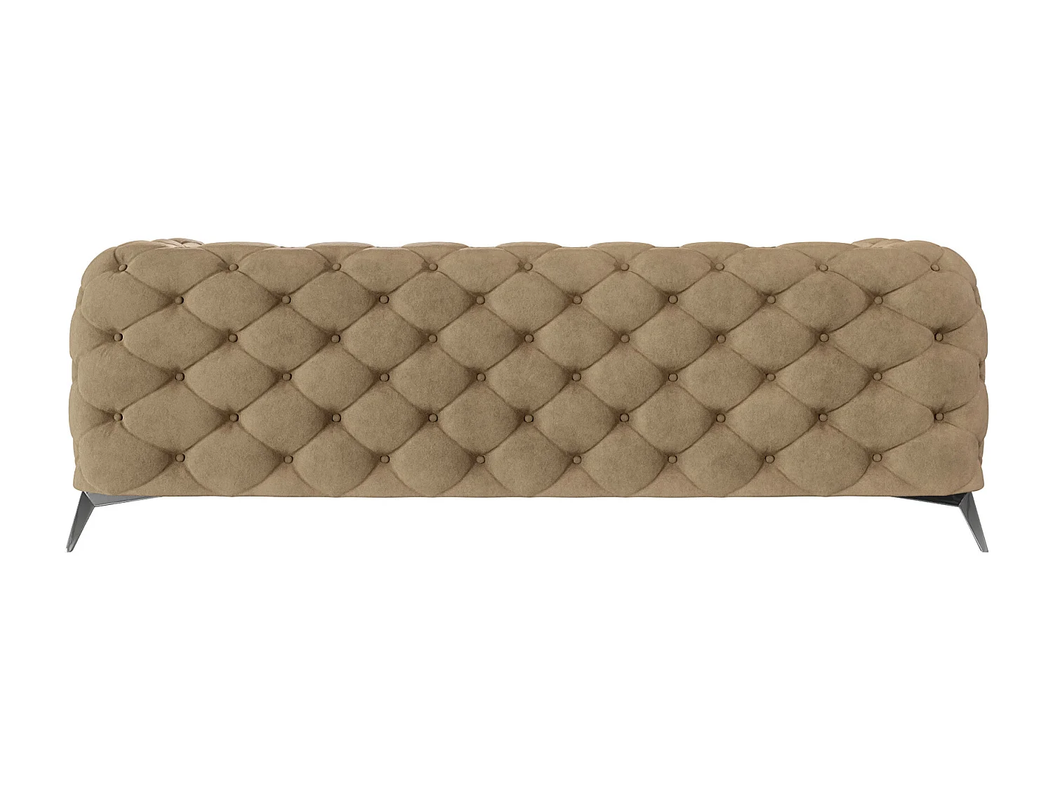 Celeste 3-Sitzer Chesterfield Sofa mit Silber Metall Füßen