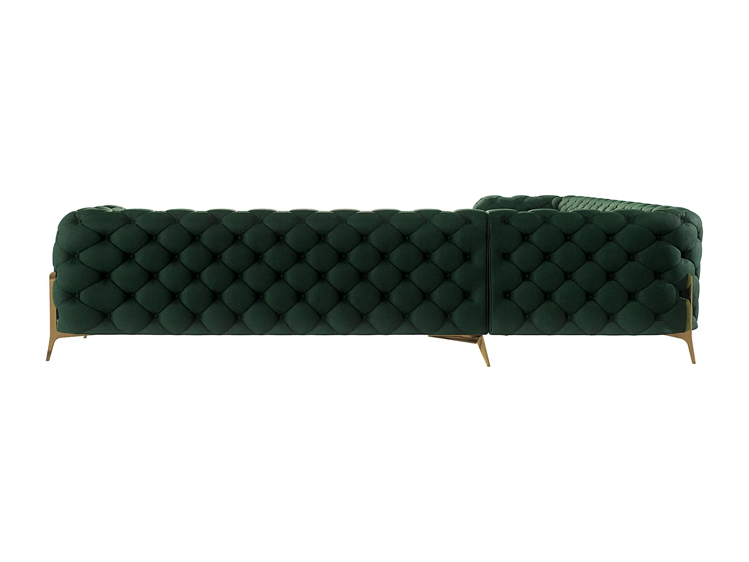 Ecksofa Chesterfield Ulysses mit Goldene Metall Füßen