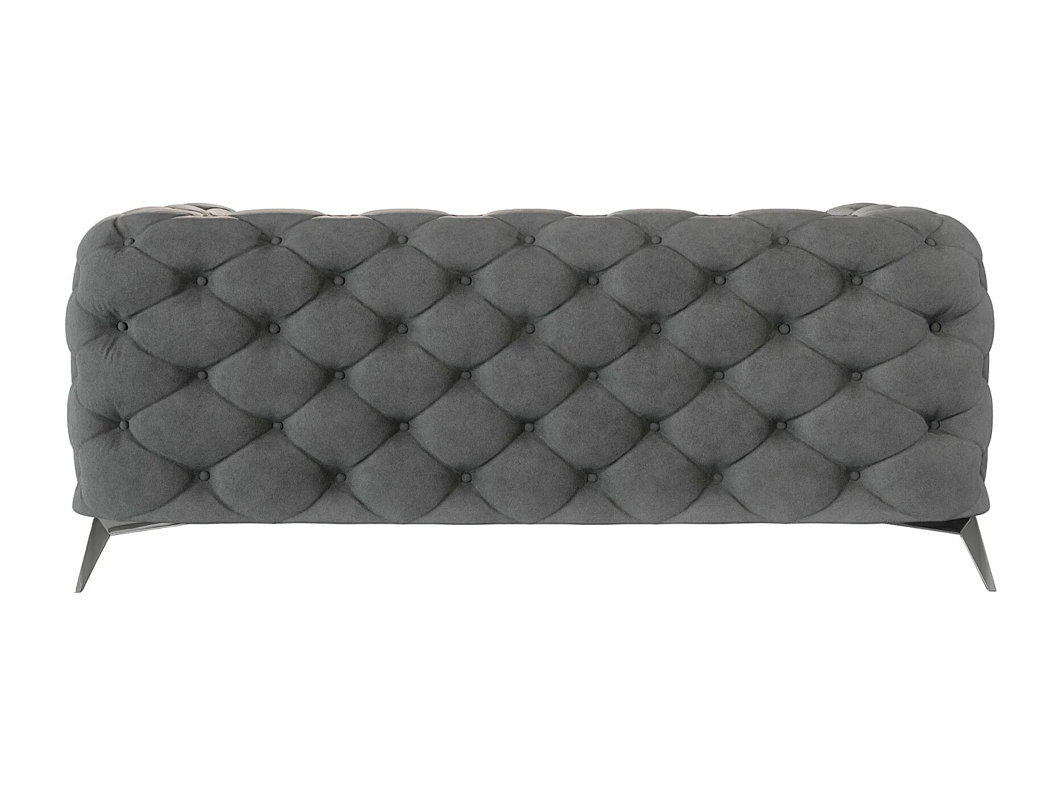 Celeste 2-Sitzer Chesterfield Sofa mit Silber Metall Füßen