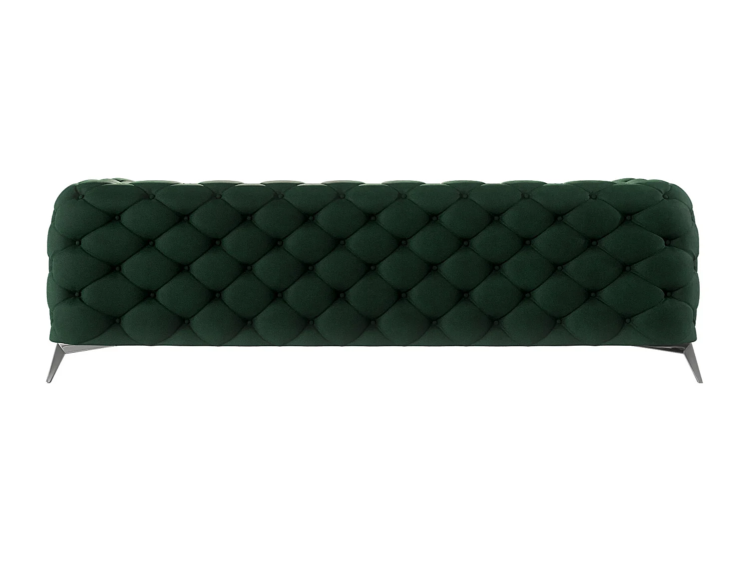 Celeste 3-Sitzer Chesterfield Sofa mit Silber Metall Füßen