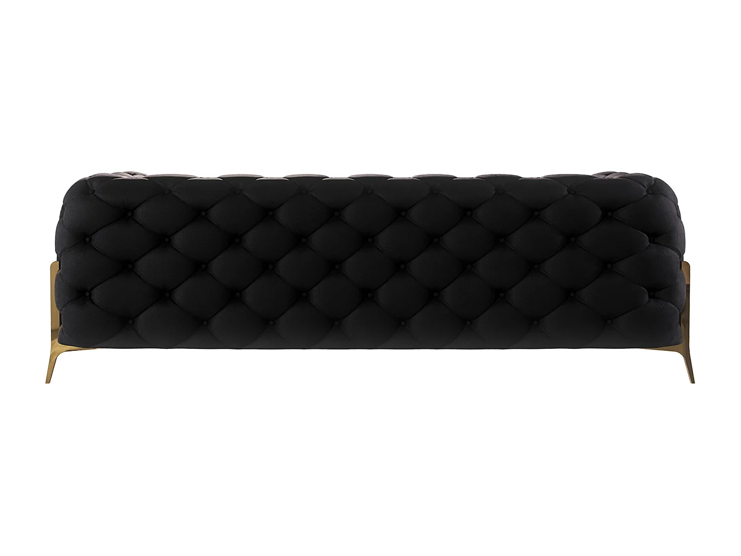 Chesterfield Sofa 3-Sitzer Ulysses mit Goldene Metall Füßen