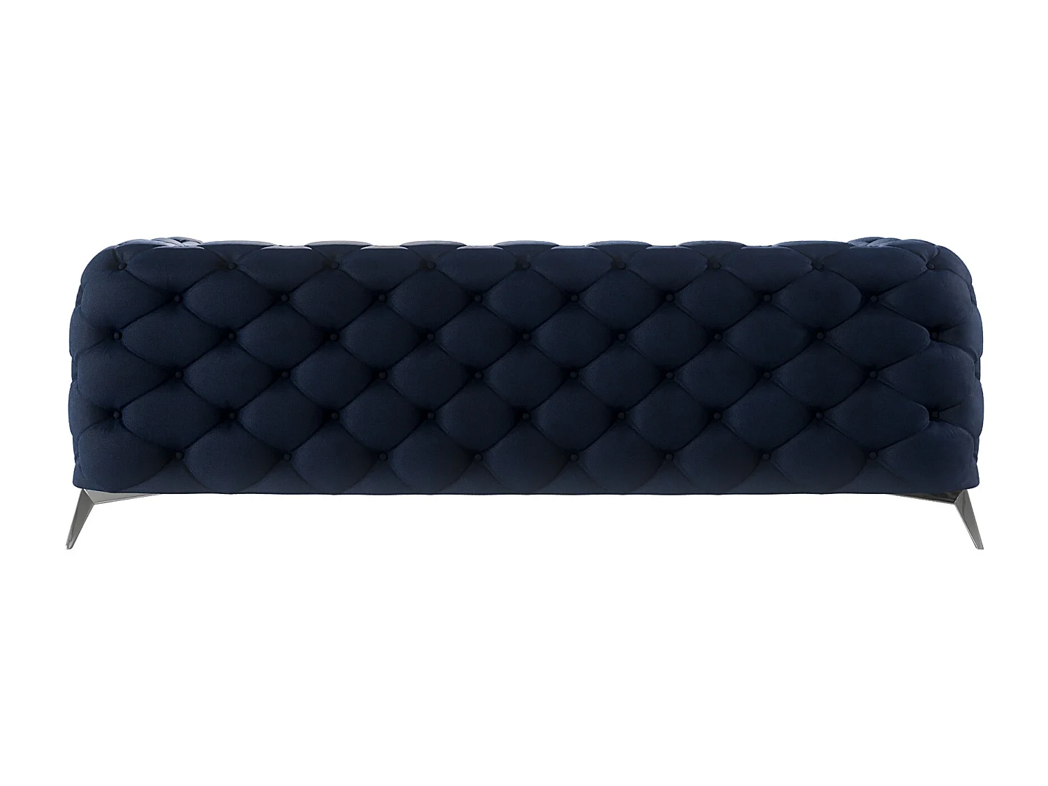 Celeste 3-Sitzer Chesterfield Sofa mit Silber Metall Füßen