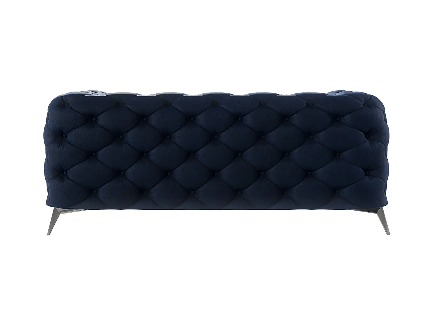 Celeste 2-Sitzer Chesterfield Sofa mit Silber Metall Füßen