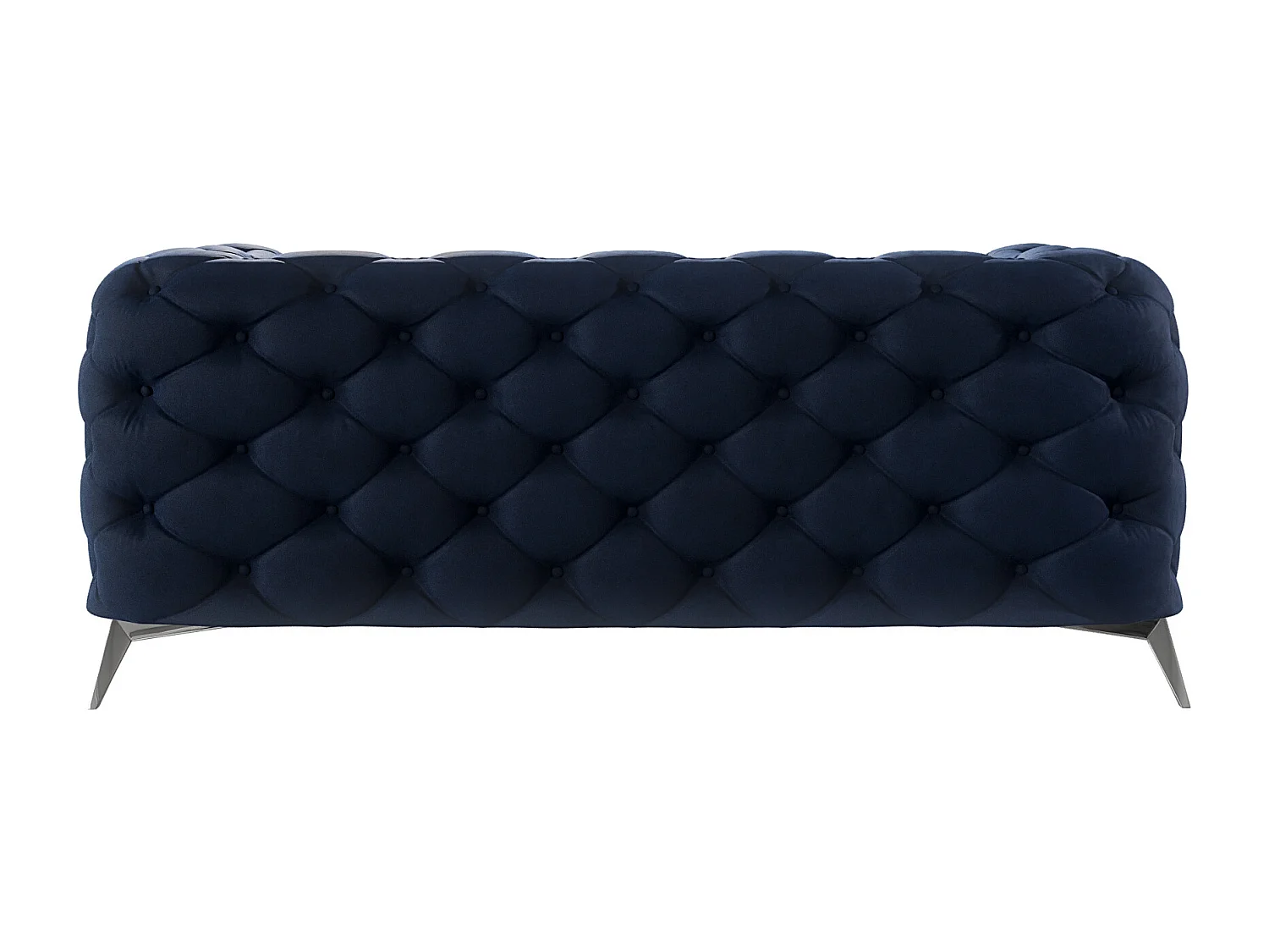 Celeste 2-Sitzer Chesterfield Sofa mit Silber Metall Füßen