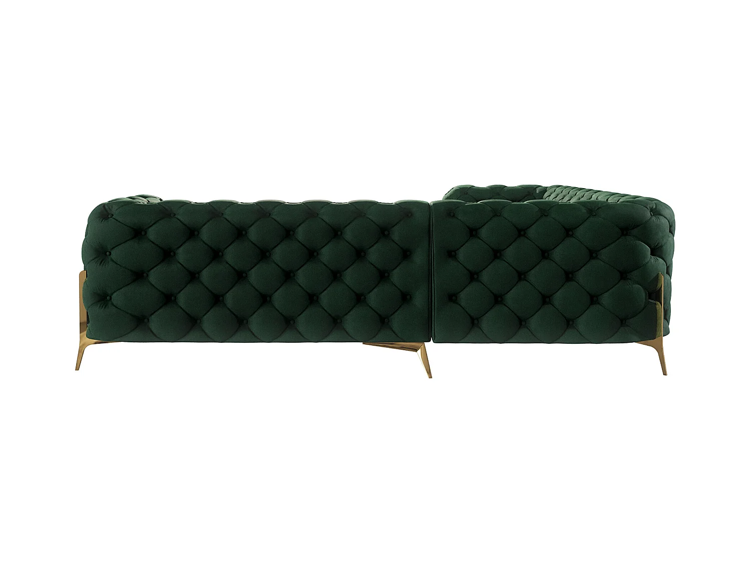 Ecksofa Chesterfield Ulysses mit Goldene Metall Füßen