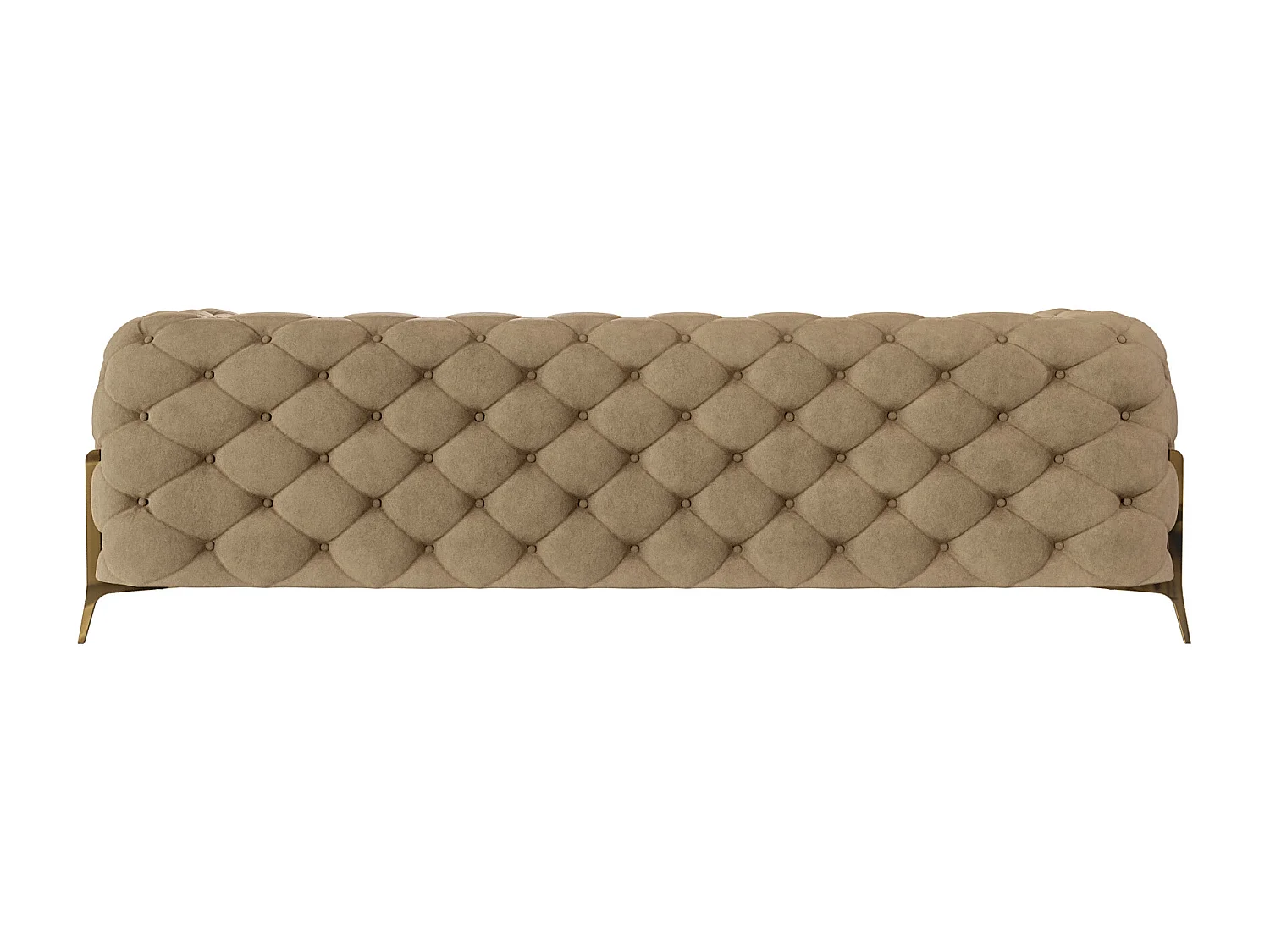 Ulysses 3-Sitzer Chesterfield Sofa mit Goldene Metall Füßen