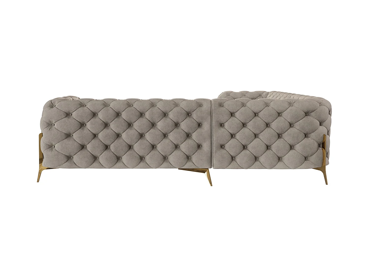 Ecksofa Chesterfield Ulysses mit Goldene Metall Füßen