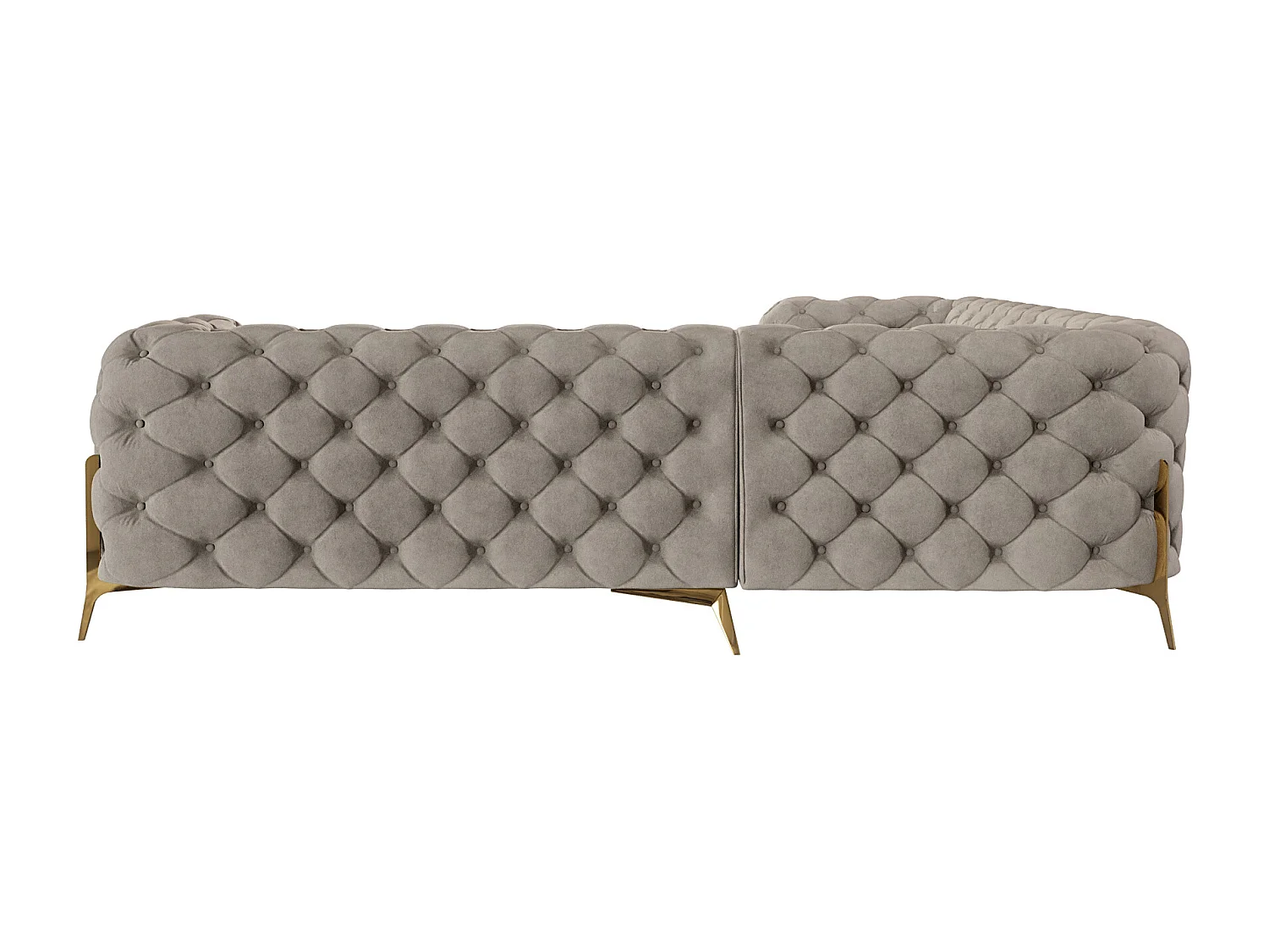 Ecksofa Chesterfield Ulysses mit Goldene Metall Füßen