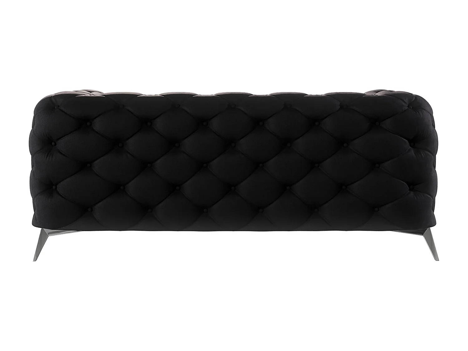 Celeste 2-Sitzer Chesterfield Sofa mit Silber Metall Füßen
