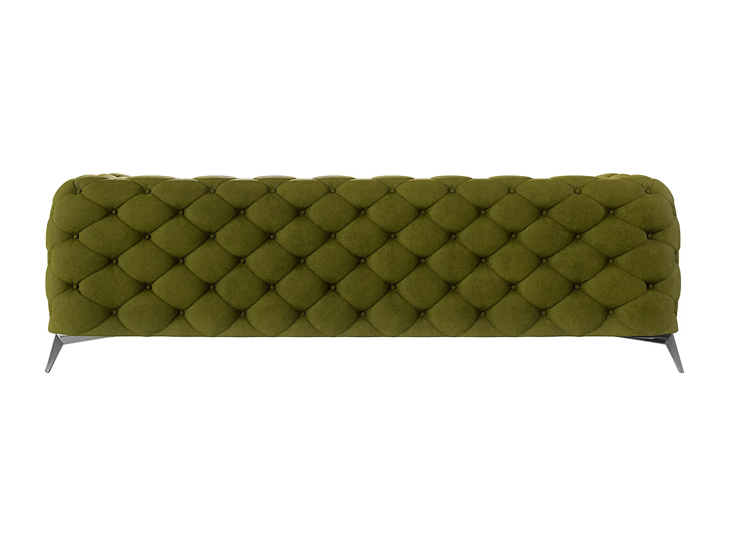 Celeste 3-Sitzer Chesterfield Sofa mit Silber Metall Füßen