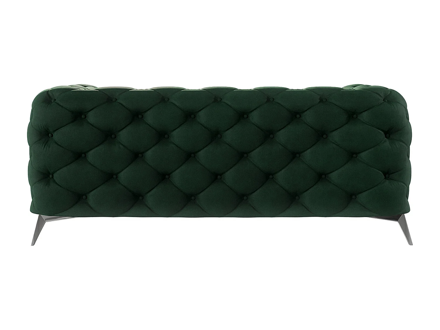 Celeste 2-Sitzer Chesterfield Sofa mit Silber Metall Füßen