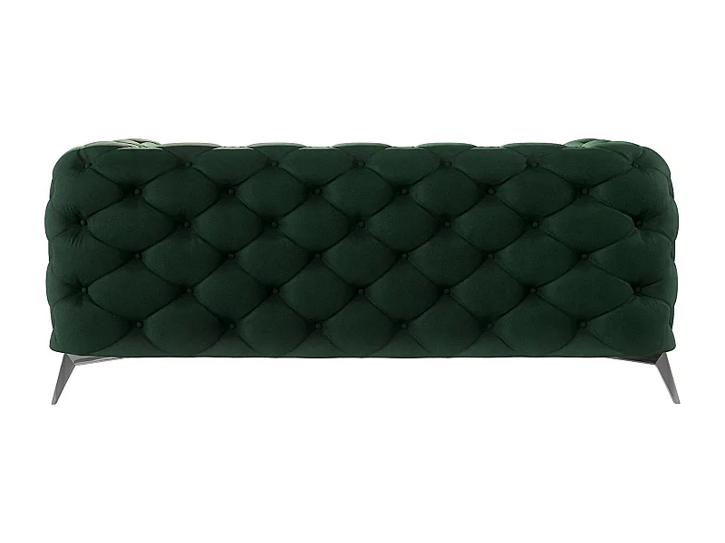 Celeste 2-Sitzer Chesterfield Sofa mit Silber Metall Füßen