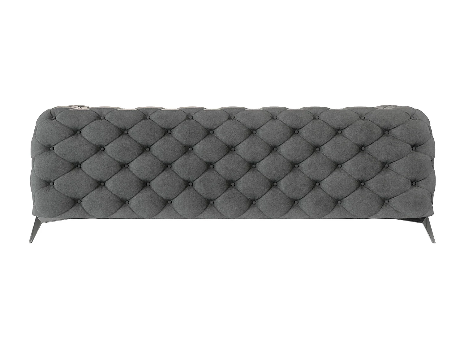Celeste 3-Sitzer Chesterfield Sofa mit Silber Metall Füßen