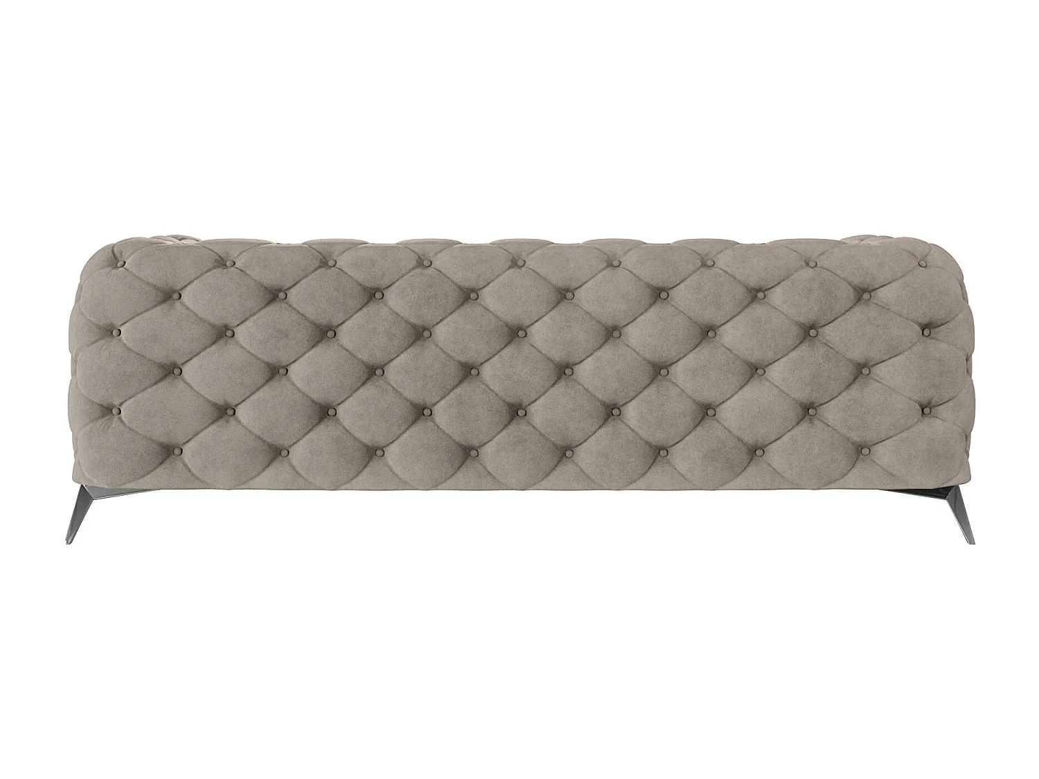 Celeste 3-Sitzer Chesterfield Sofa mit Silber Metall Füßen