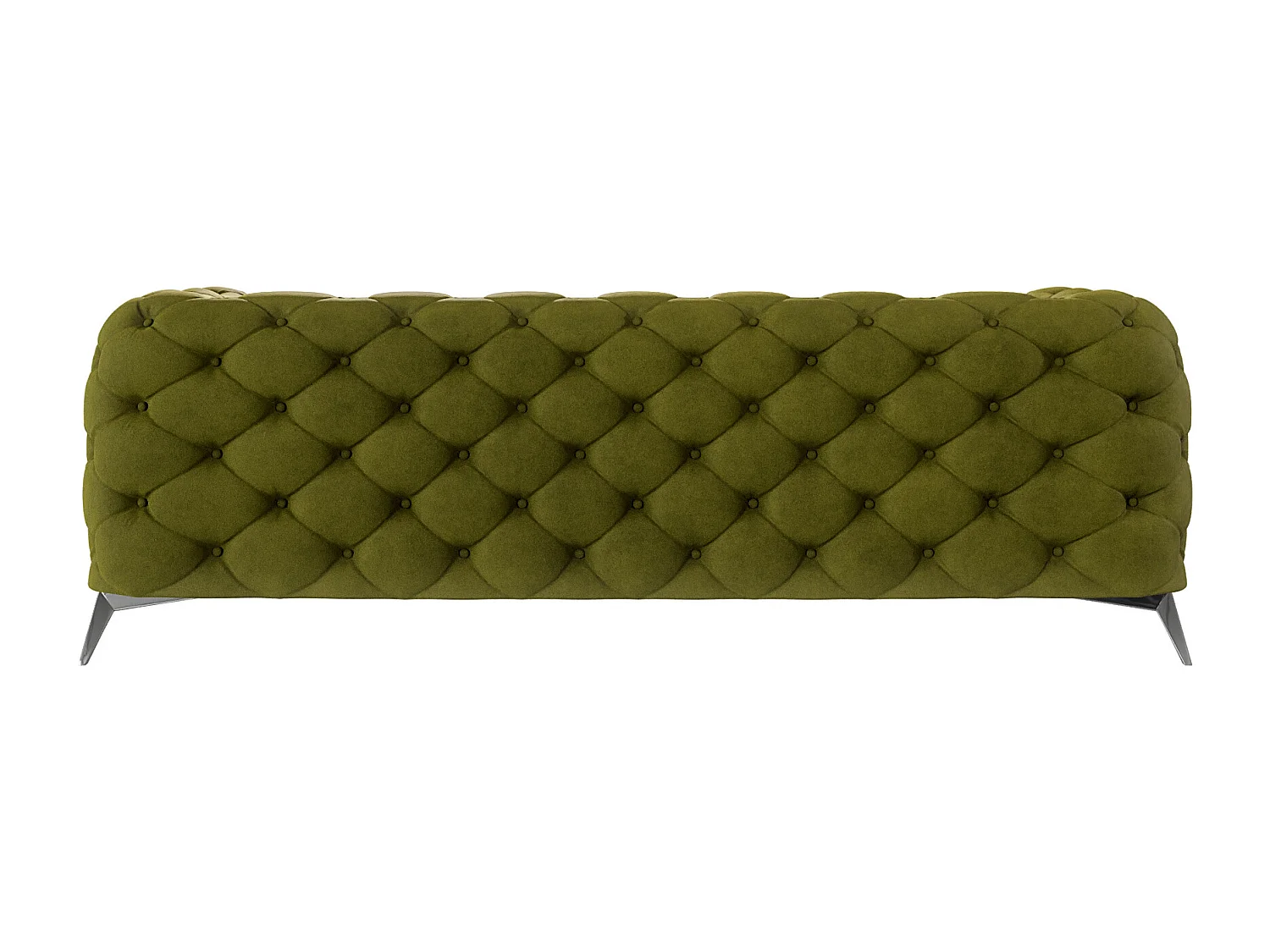Celeste 3-Sitzer Chesterfield Sofa mit Silber Metall Füßen