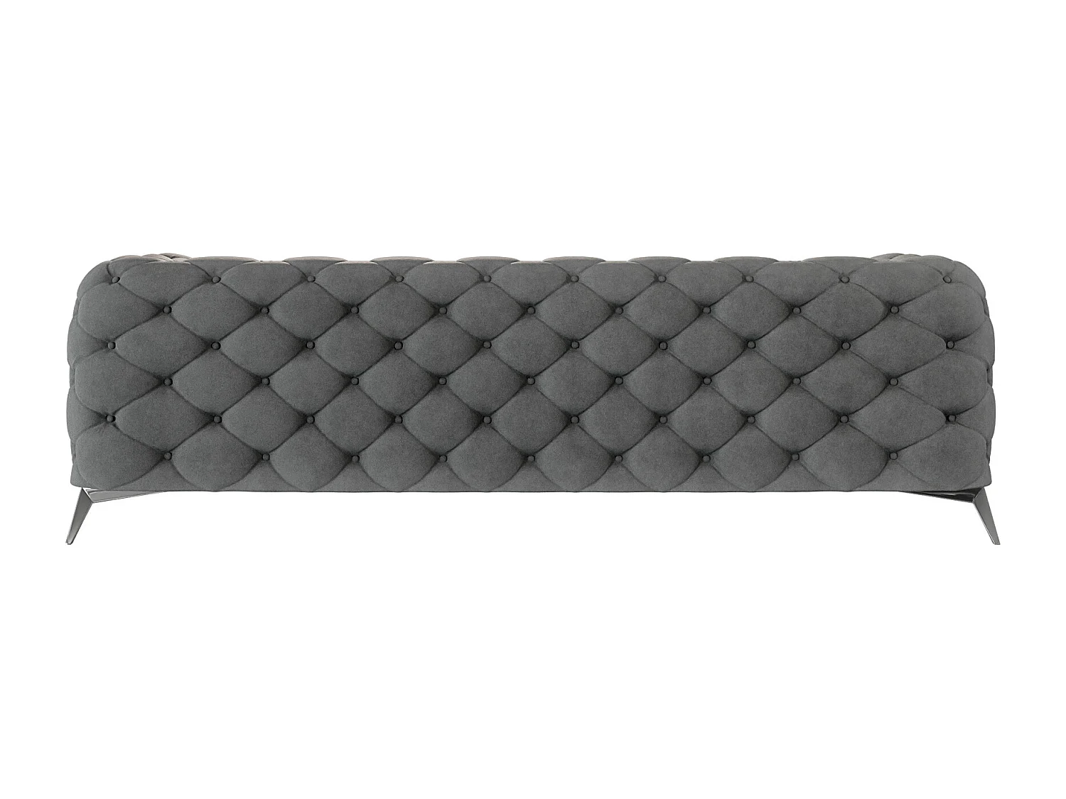 Celeste 3-Sitzer Chesterfield Sofa mit Silber Metall Füßen