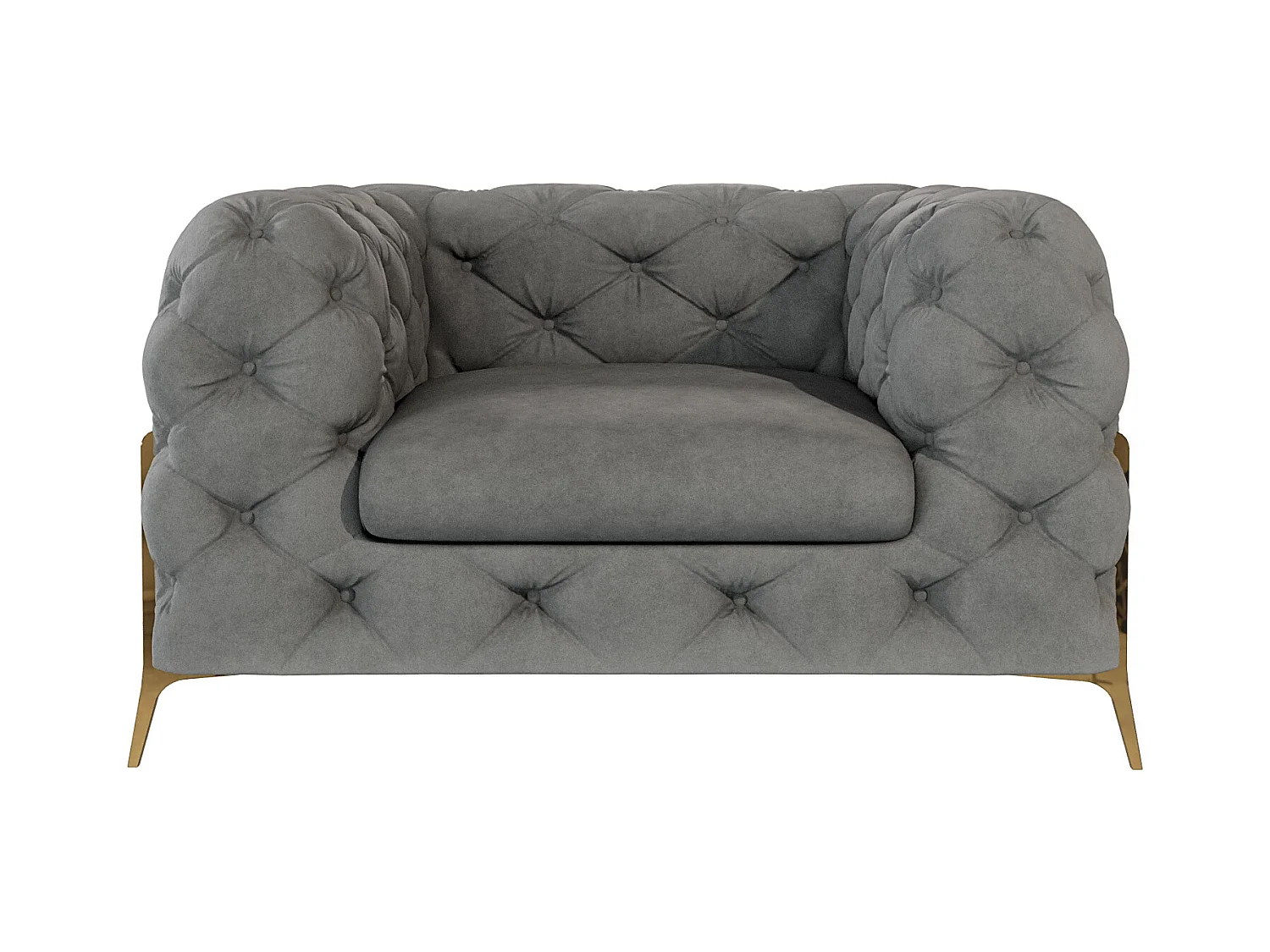 Chesterfield Ulysses Polstergarnitur 3+2+1 mit Goldene Metall Füßen