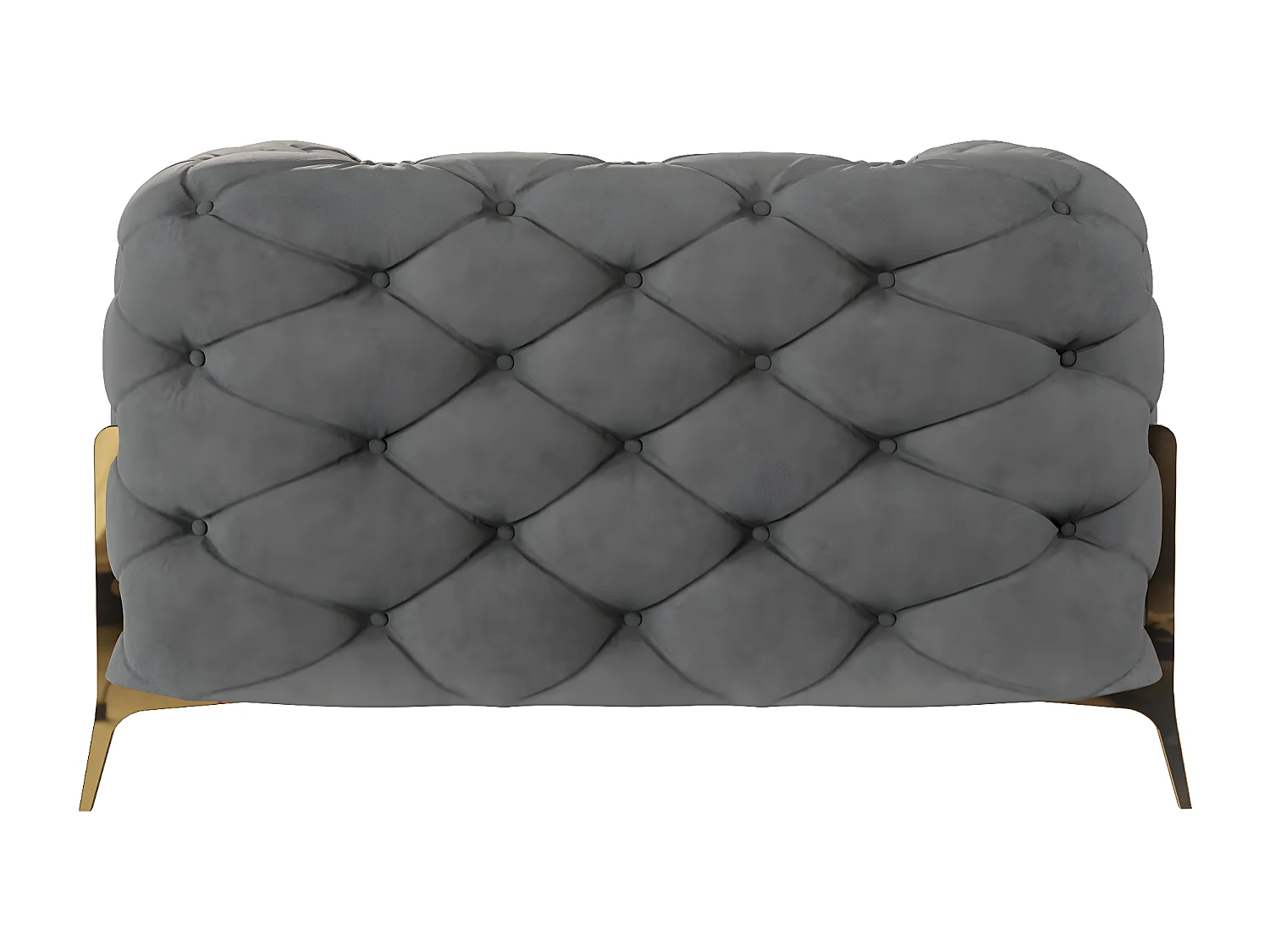 Ulysses Chesterfield Sessel mit Goldene Metall Füßen