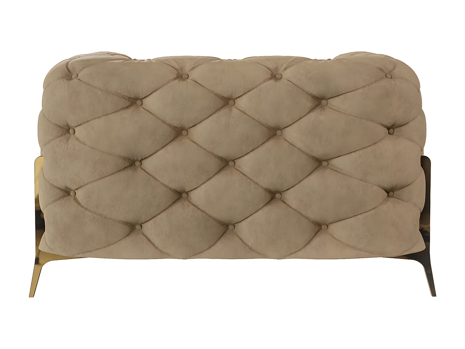 Ulysses Chesterfield Sessel mit Goldene Metall Füßen