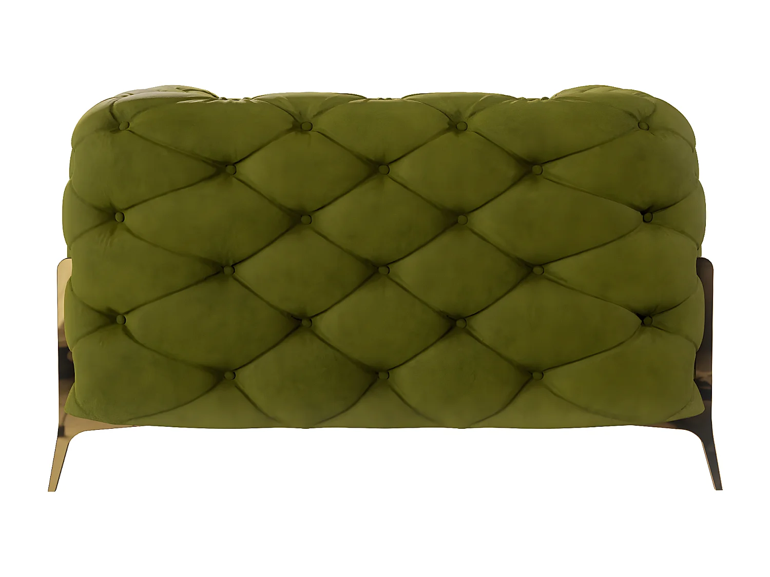 Ulysses Chesterfield Sessel mit Goldene Metall Füßen