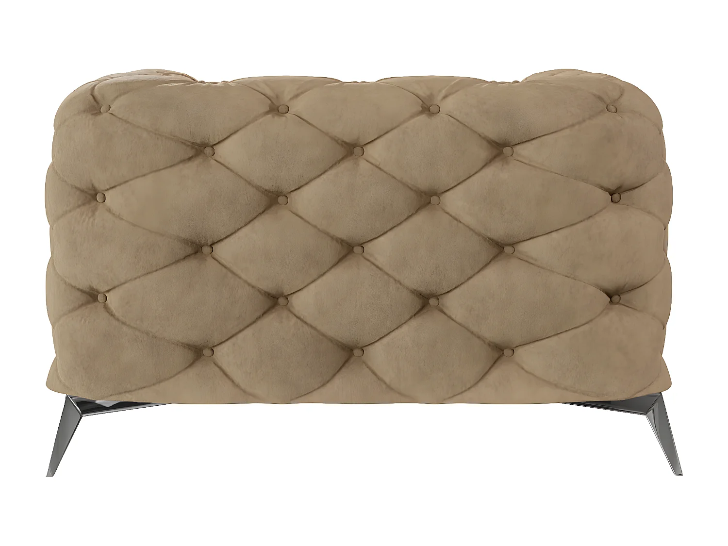 Celeste Chesterfield Sessel mit Silber Metall Füßen