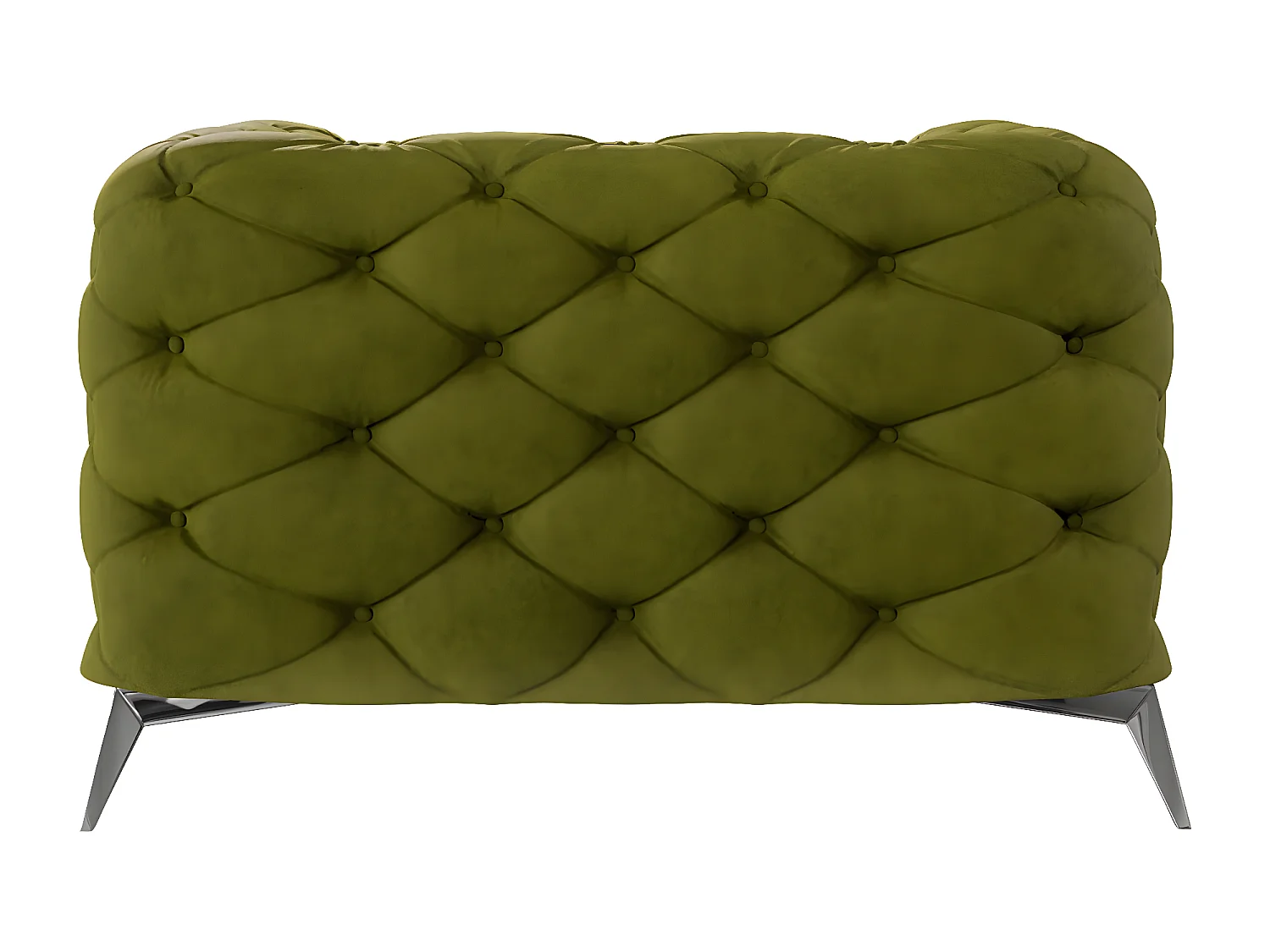 Celeste Chesterfield Sessel mit Silber Metall Füßen