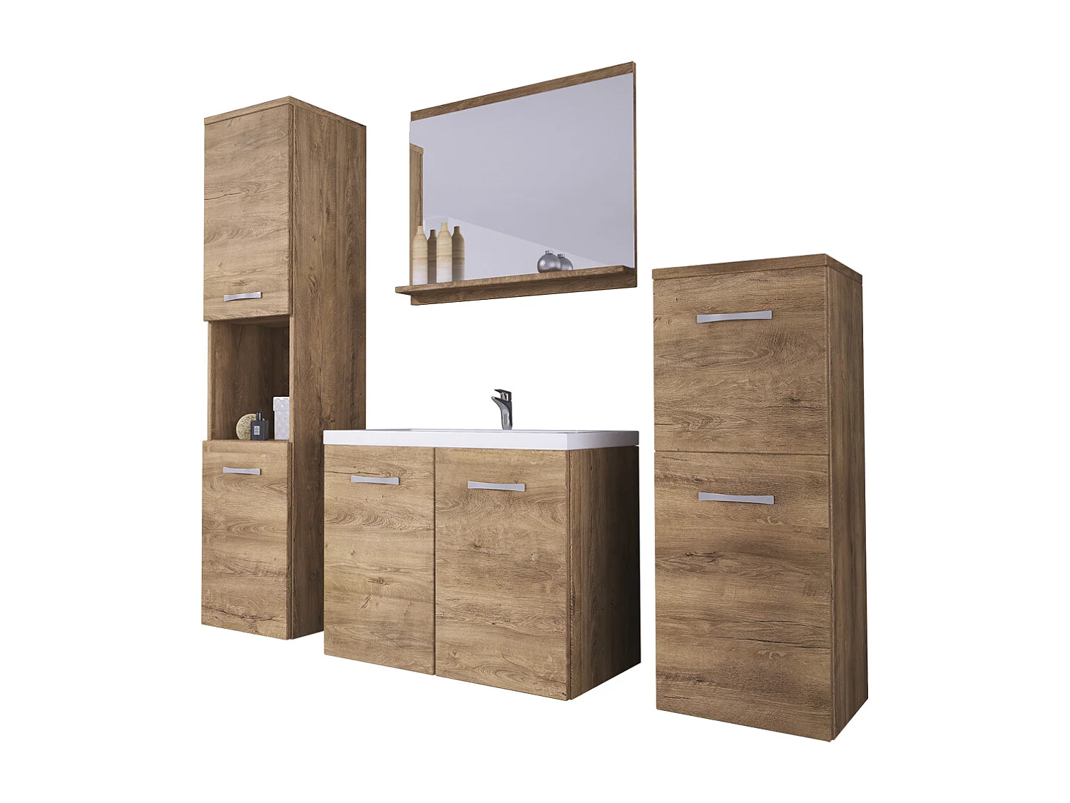 Badkamermeubelset - Lefkas eiken - GRIPTICIALS
