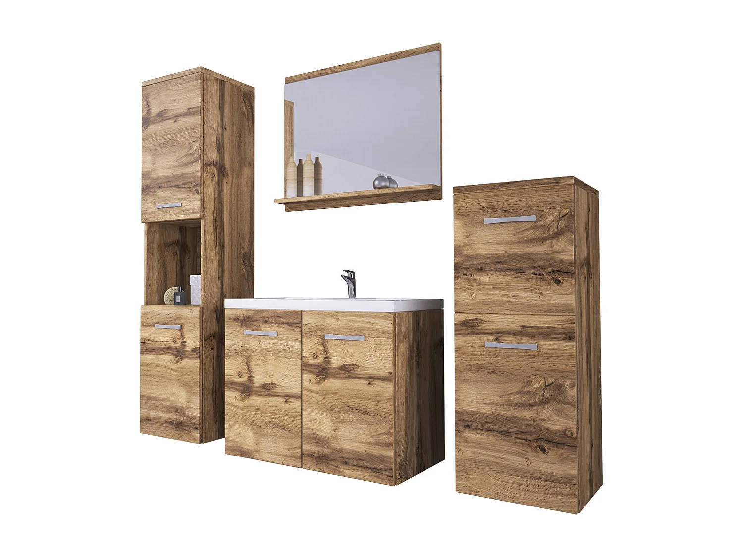Ensemble de meubles de salle de bain - chêne wotan - GRIPTICIALS