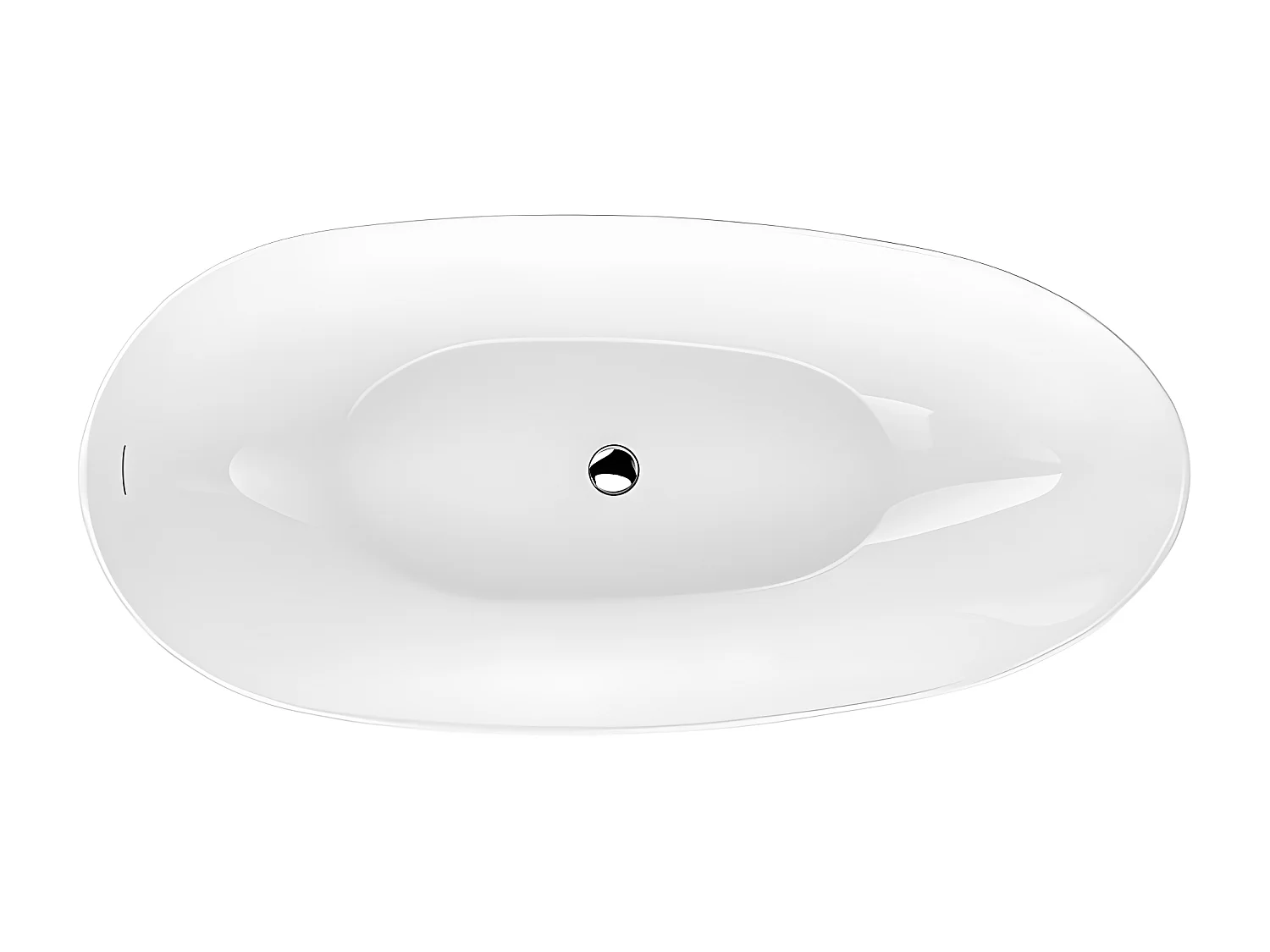 Vasca freestanding ovale FLORIDA bianca Lucida 165 cm