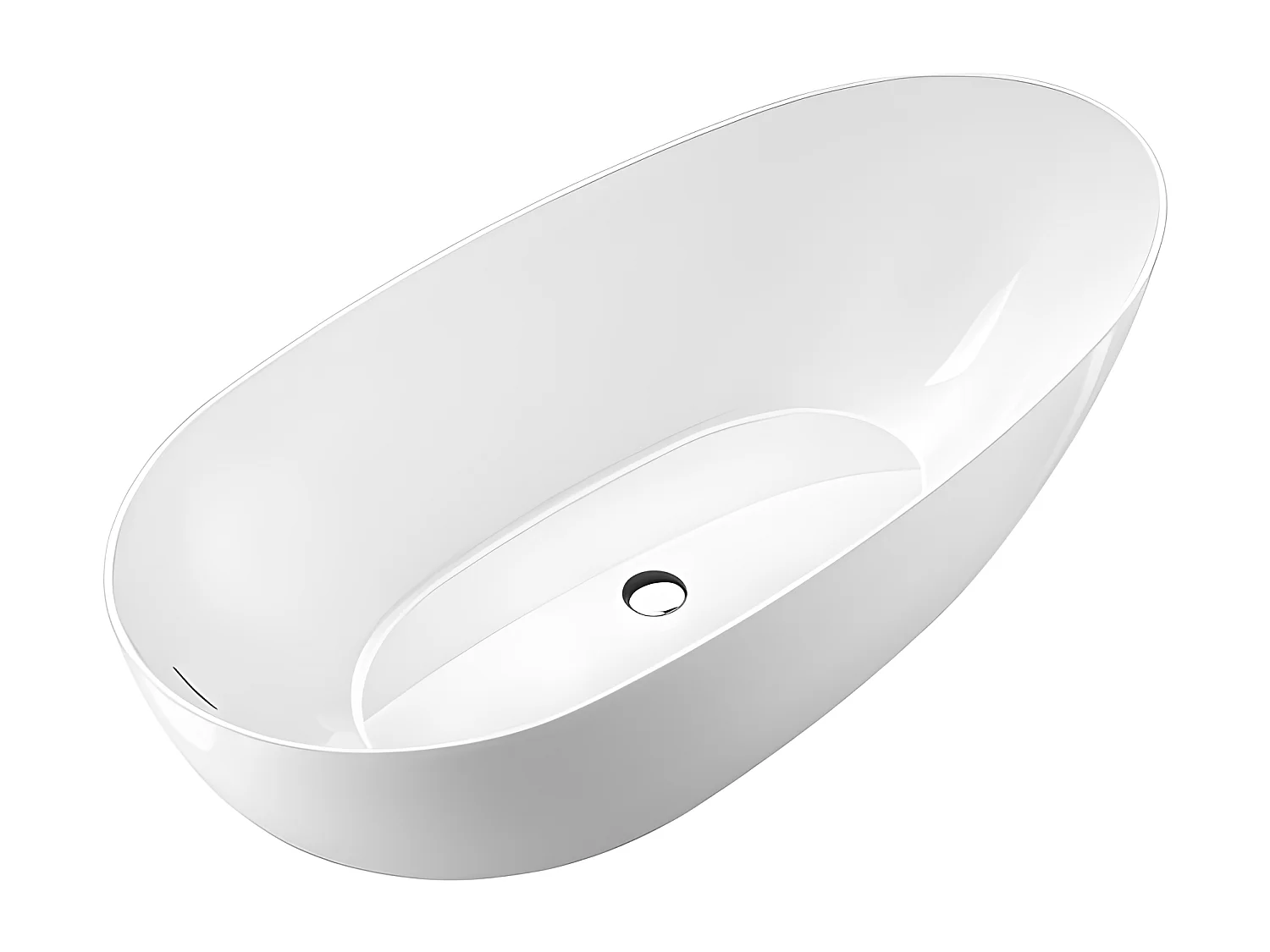 Vasca freestanding ovale FLORIDA bianca Lucida 165 cm