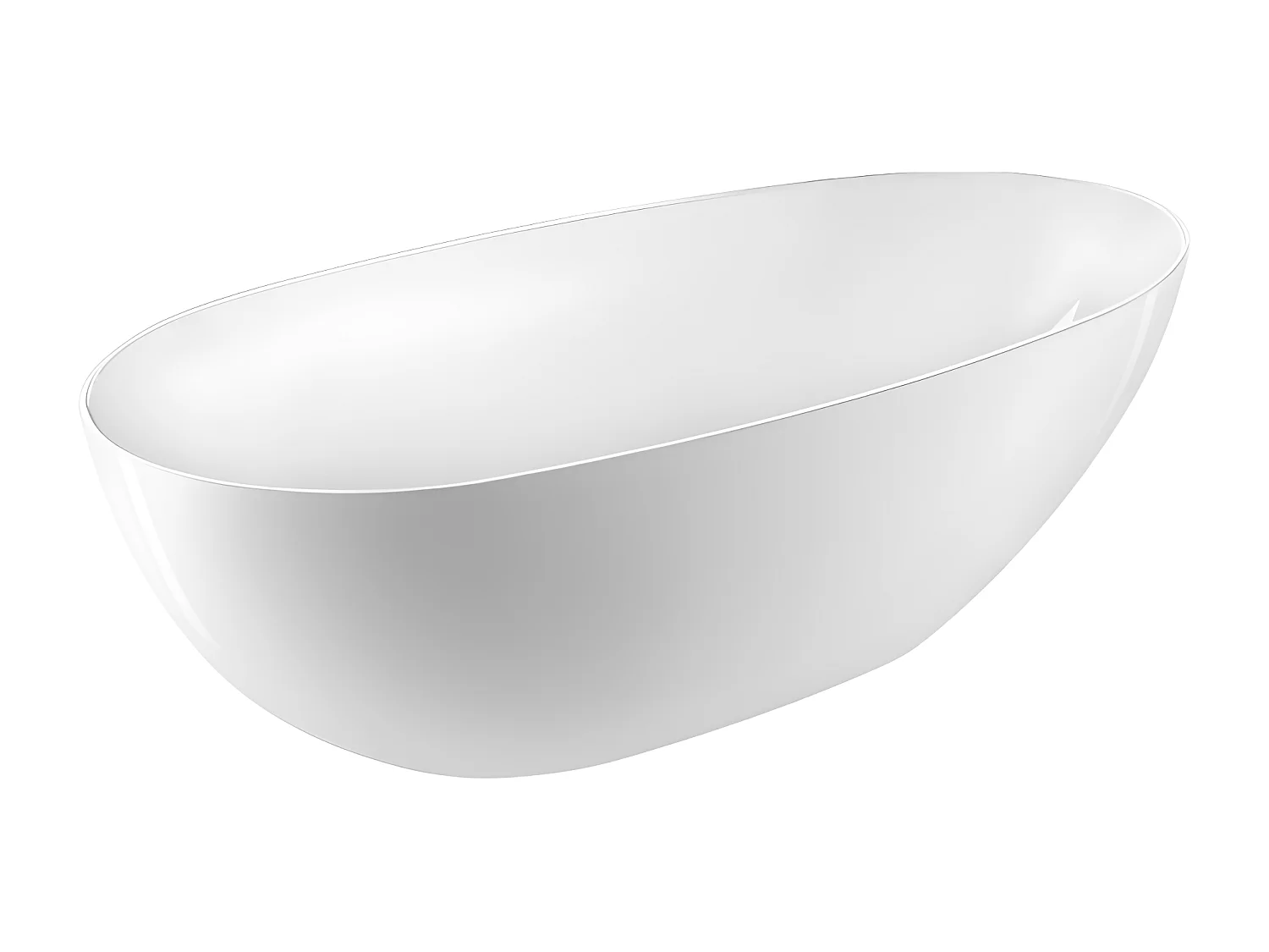 Vasca freestanding ovale FLORIDA bianca Opaca 165 cm